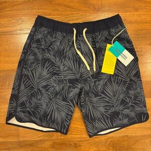 NWT Fair Harbor The Anchor Trunk 8” Blue Tropical with Liners Men’s size Small